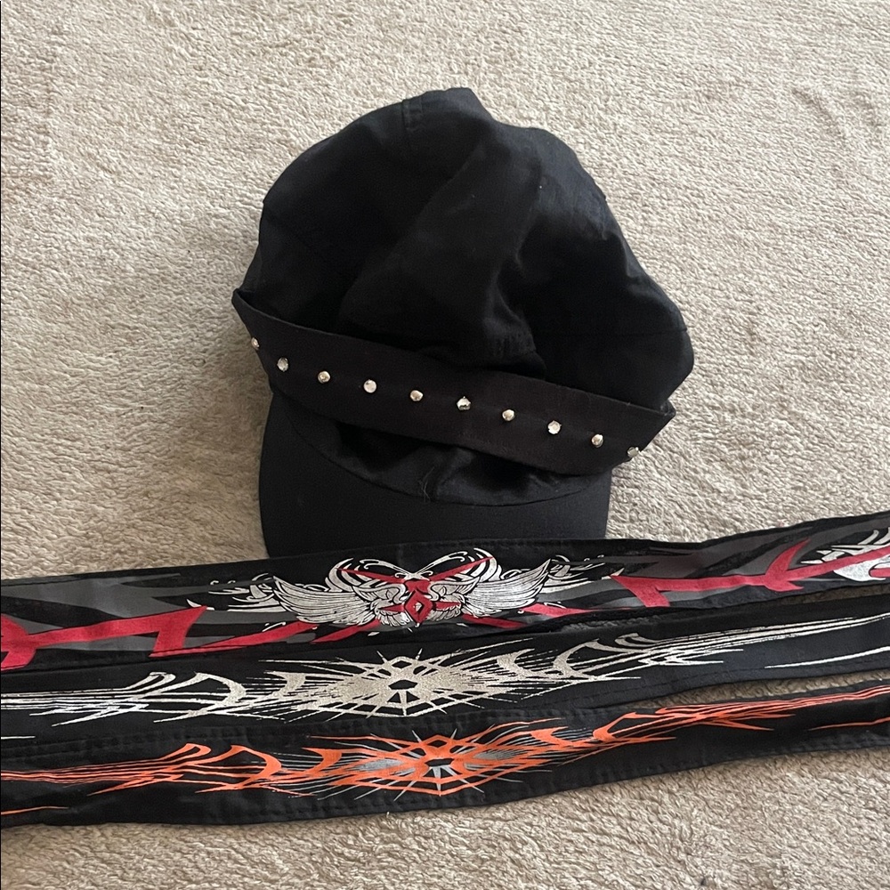 85 MPH Hat Black Cap with changeable ties